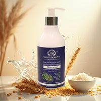 Vamp Beauty Strengthening Shampoo with Saw Palmetto & Biotin | Controls Hair Fall, Repairs Damage | Enriched with Silk Protein, Rice Water & Wheat Protein | For All Hair Types | 300ml