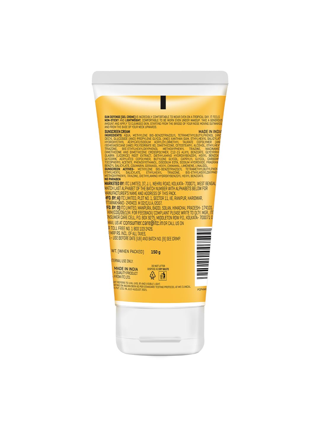 Dermafique Sun Defense Gel Crème, SPF 30, PA +++ Sunscreen 150g, for All Skin Types, 360 degree Sun Spectrum Protection, Prevents Tanning & Photoaging, Protects from UVA,UVB, IR & Visible Light, Dermatologist Tested on Indian Skin, for Men & Women