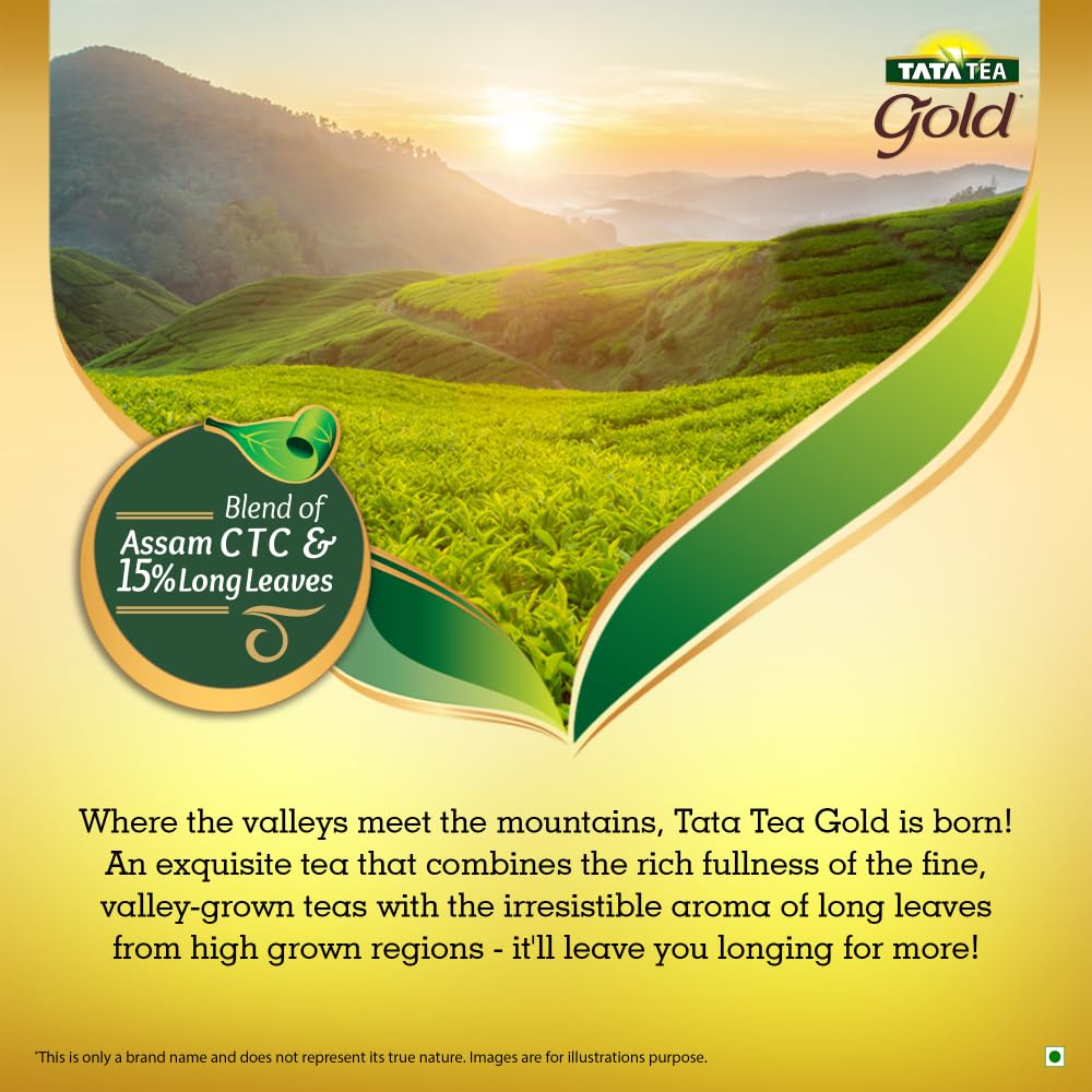 Tata Tea Gold | Assam teas with Gently Rolled Aromatic Long Leaves | Rich & Aromatic Chai | Black Tea | 100gram|Powder