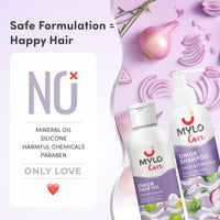 Mylo Care Anti Hair Fall Combo (Onion Oil & Onion Shampoo) 200 ml Each| Contains Bhringraj, Vitamin E, Argan Oil, Onion Seed Oil| Controls Hairfall & Nourishes Hair Roots
