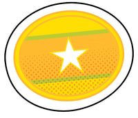 Carson Dellosa 36 Mini Super Heroes Shield Cutouts, Colorful Hero Action Sign Cutouts for Classroom, Super Hero Cutouts for Bulletin Board, Hero Theme Party, and Comic Superhero Classroom Décor Shields