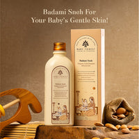 Baby Forest Badami Sneh Organic Cold Pressed Almond Oil | Derma safe | Cold Pressed Almond Oil for All Types of Baby Hair & Skin | BPA & Cruelty-Free | 200 ml