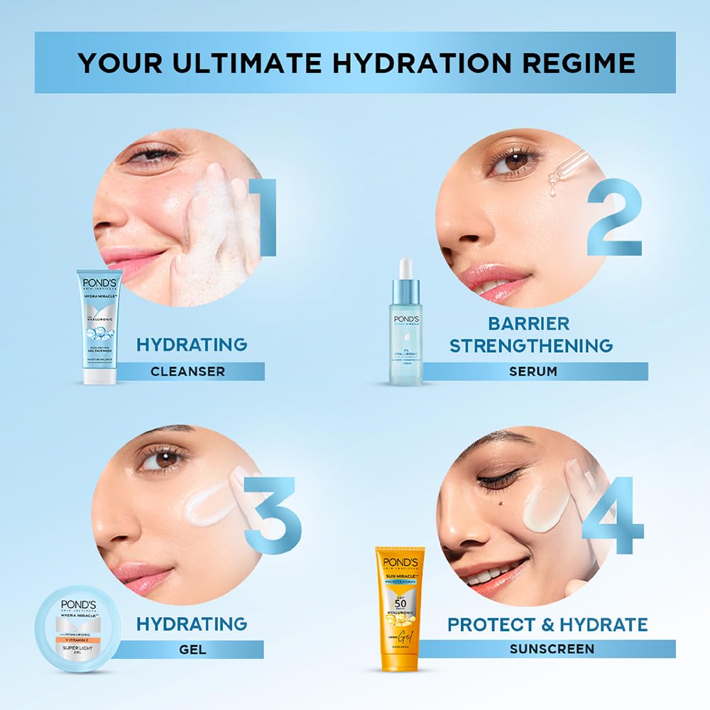 POND'S Hydra Miracle Super Light Gel with Hyaluronic Acid & Vitamin C - 200g