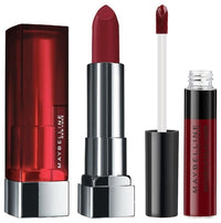 Maybelline Sensational Liquid Matte Lipstick, Soft Wine, 7 g and Maybelline New York Color Sensational Creamy Matte Lipstick, 695 Divine Wine, 3.9g