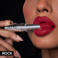 RENEE Matte Lock Lipstick - Rock, Moisturizing, Long Lasting & Weightless Formula, Intense Color Pay Off with Ultra-Matte Finish, Enriched with Avocado oil, Vitamin E, D & Beta-Carotene, 3.5 Gm