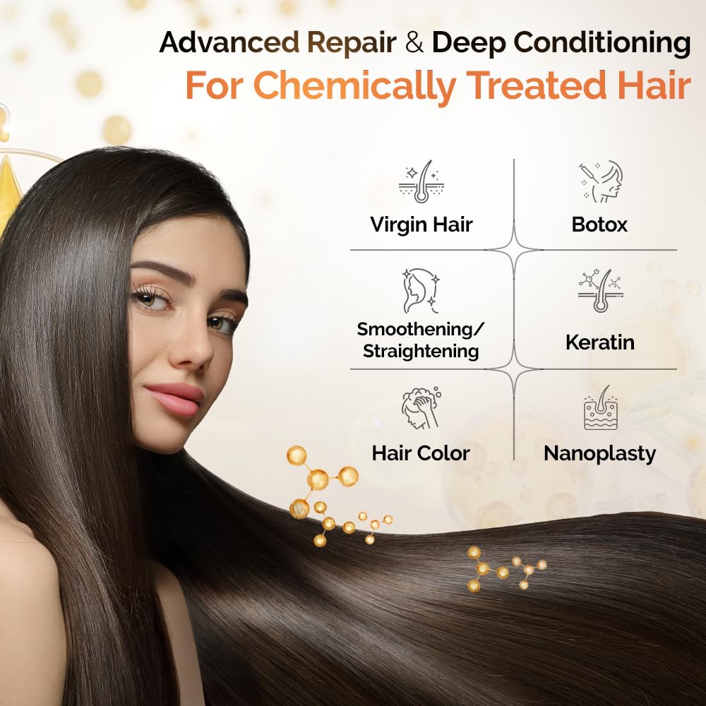 Streax Professional BotBrazil Masque,200 gms for Chemically Treated Hair with Vita Oil Repair Complex, Hydrating Hair Mask for Deep Repair & Nourishment for Keratin, Botox, Colour & Straightened Hair