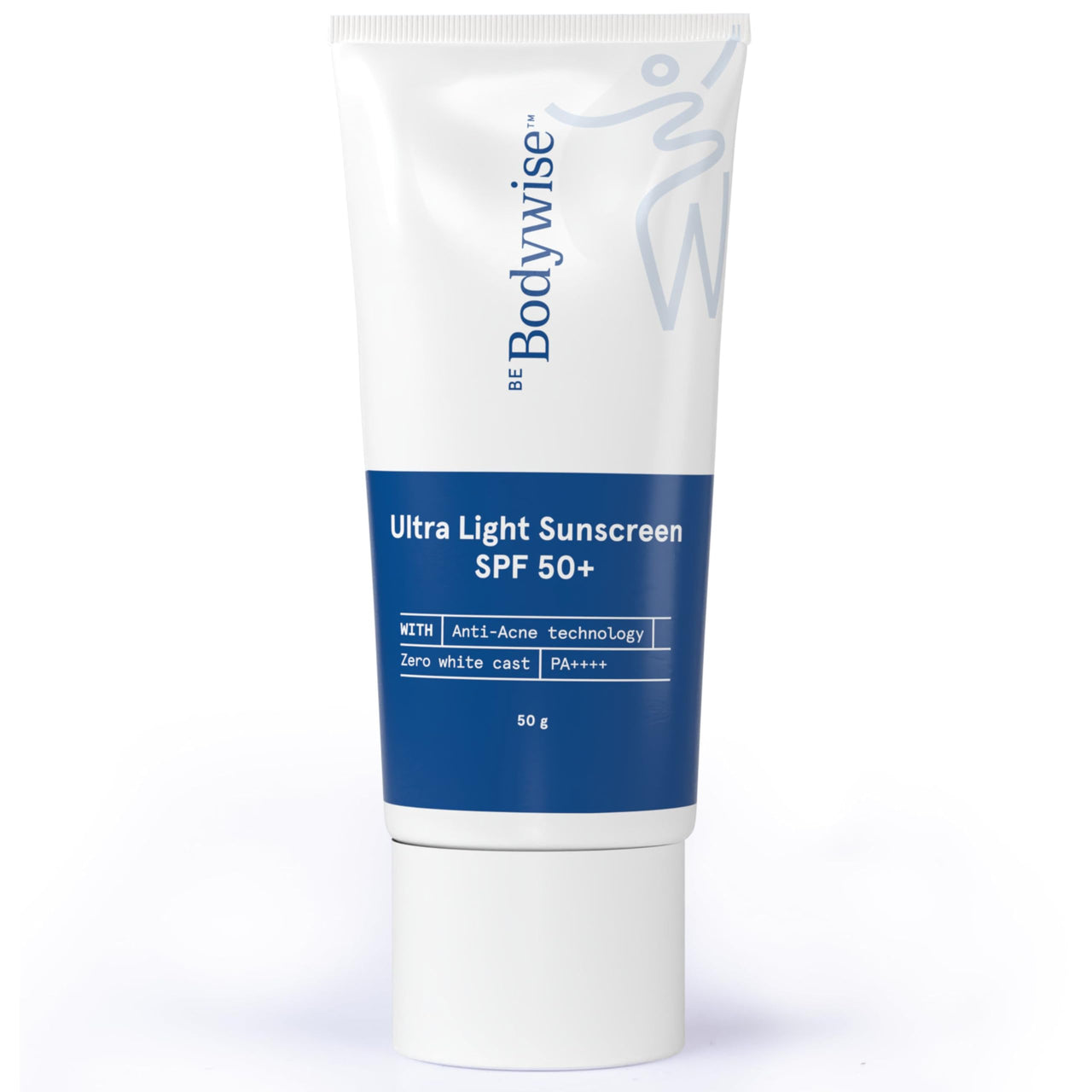 Be Bodywise Ultra Light Sunscreen SPF 50 PA+++ for Oily, Dry, Acne-prone Skin | Broad Spectrum Protection & Blue Light Protection | No White Cast | Non-Greasy | Korean Anti-Acne Technology | Water & Sweat Resistant | Ultra Lightweight Texture | For Men &