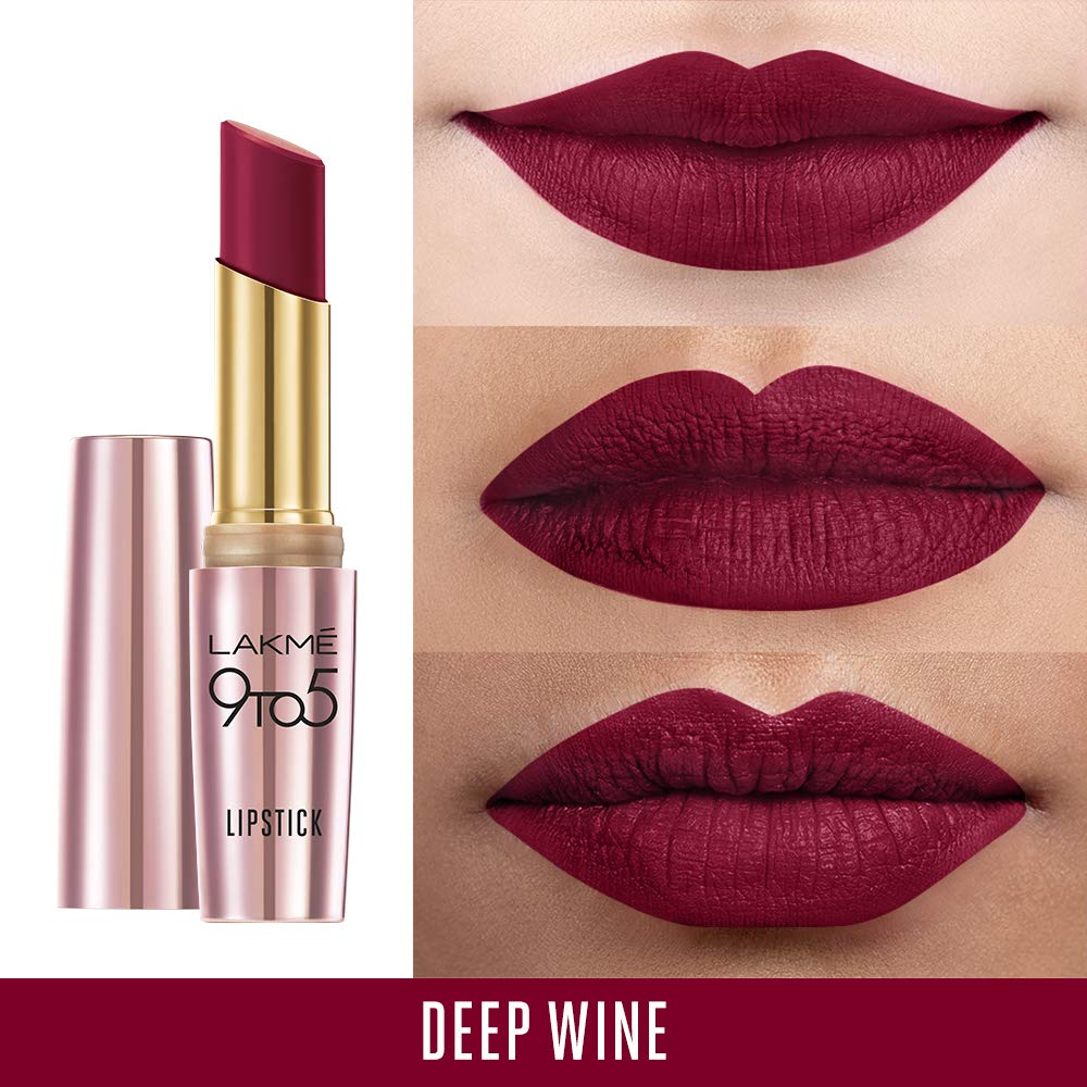 Lakmé Lipstick Burgundy Passion (Matte) & Lakmé Lip Color Deep Wine (Matte)