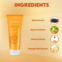 Jovees Herbal Apricot & Honey Peel Off Mask 100 GM | For Pore Tightening and Skin Nourishment | All Skin Types | Paraben & Alcohol Free