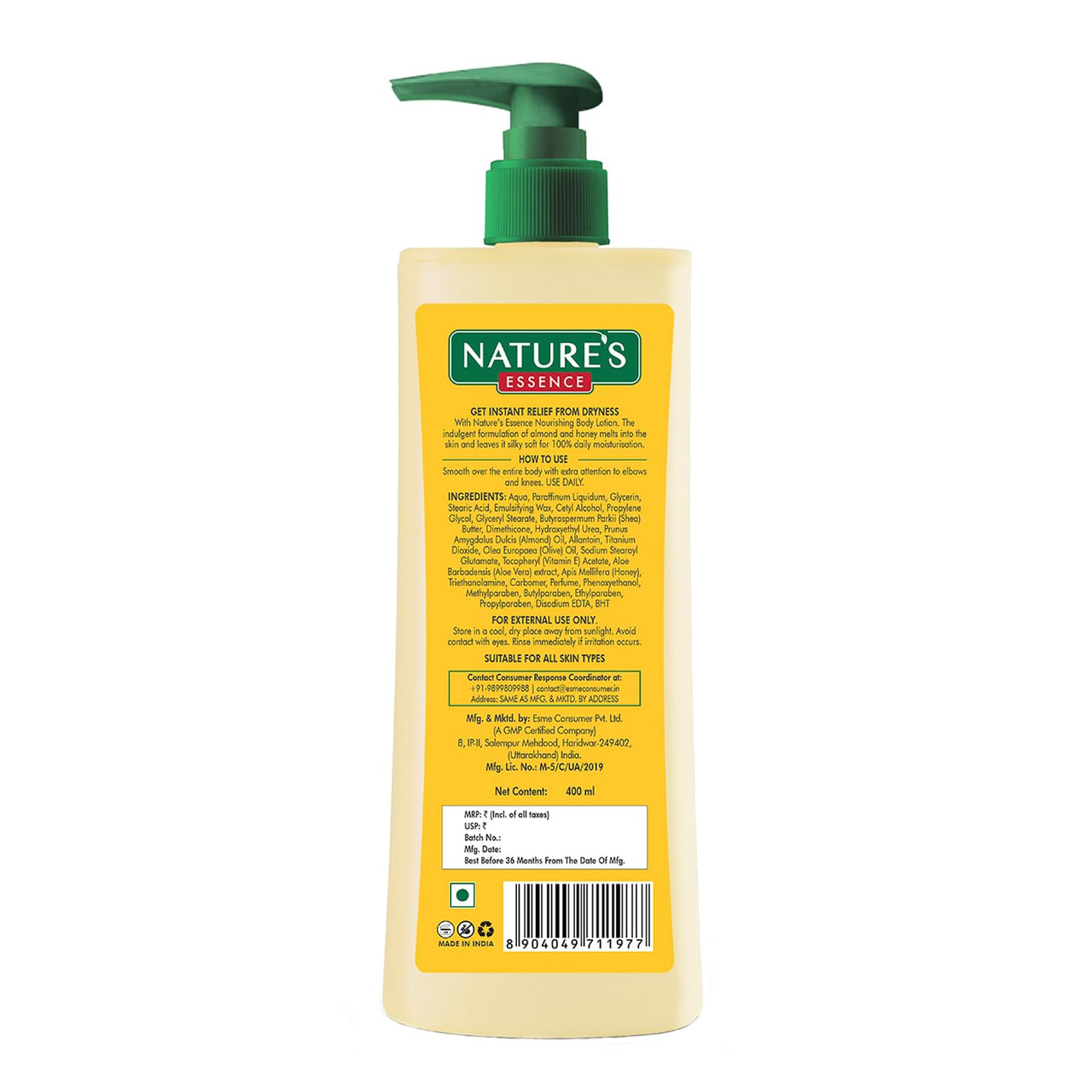 NATURE'S ESSENCE Nourishing Winter Lotion Almond & Honey, 400 ml