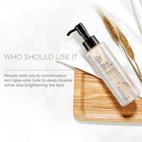 The Face Shop Rice Water Bright Rich Cleansing Oil | Deep Cleanse & Makeup Remover for Normal to Dry Skin | Hydrating with Rice Extract, Jojoba & Rice Bran Oil | 150ml