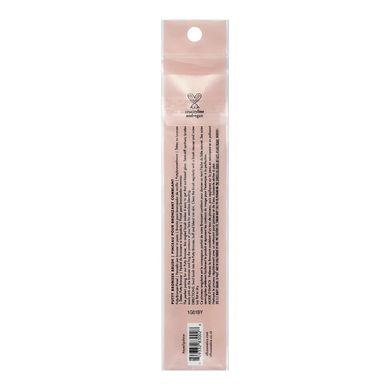 e.l.f. Putty Bronzer Brush, Angled Makeup Brush For Contour & Highlight, Made For The e.l.f. Putty Bronzer, Flawless Sanitary Application