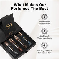 Nourish Mantra NM New York Metropolis Luxury Perfume Set Of 4 | perfume for man | birthday gift for friend | Perfume For Men long lasting smell | 15 ml Each