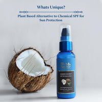Blue Nectar Coconut Sunscreen SPF 50 Lotion | No White Cast, Plant Based Sunscreen with Vitamin C for Skin Brightening (18 Herbs, 50ml)