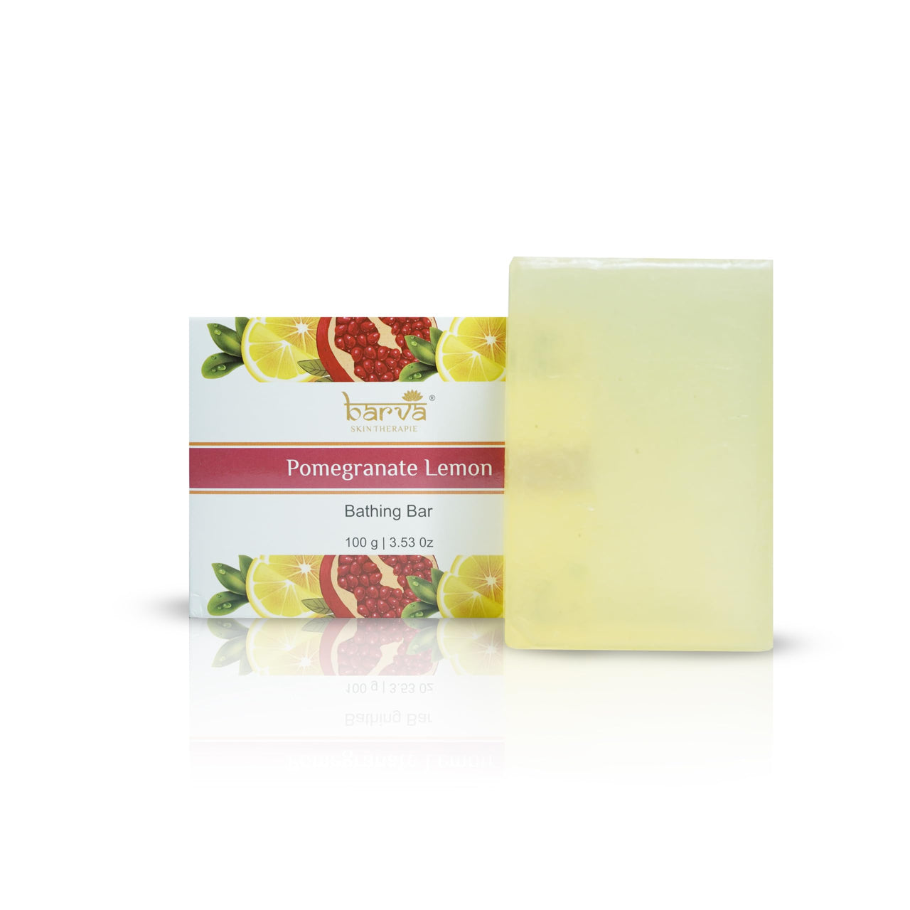 Barva Pure Glycerin Soap Contains Natural ingredients to Pamper your Skin, Luxurious Bathing Soaps for all Skin Types. (Pomegranate Lemon Bathing Bar (Pack of 2)