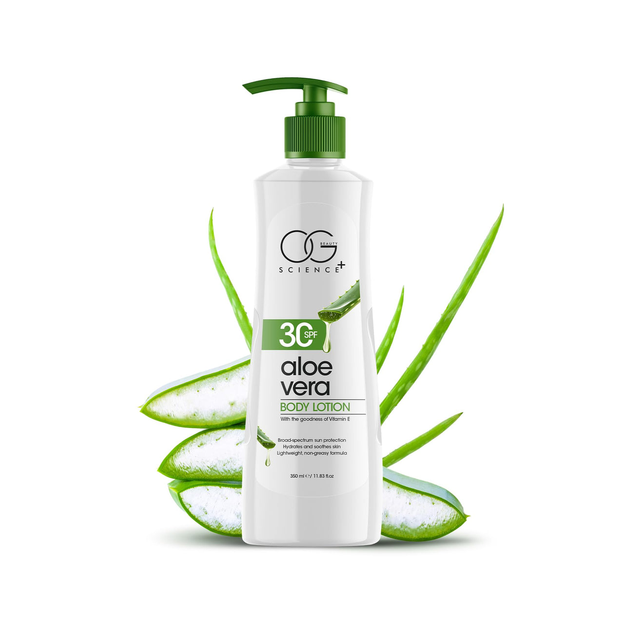 OG Beauty Science+ SPF 30 Body Lotion | Hydrating & Nourishing Formula with Aloe Vera, Vitamin E & Glycerine | Broad-Spectrum Sun Protection | Lightweight, Non-Greasy Moisturizer for All Skin Types – 350ml