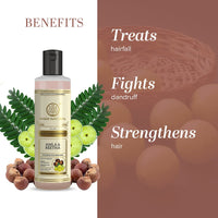 Khadi Natural Amla & Bhringraj Shampoo/Cleanser for Controlling Dandruff & Hair fall Shampoo Paraben & Sulphate-Free 210ml Amla & Reetha Hair Conditioner 210mlFor Hair Fall Rescue