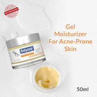 Fixderma Salyzap Face gel, Oil free hydrating gel, Deep Moisturization, Moisturizer for acne prone skin, Soothes acne and redness, non-comedogenic, non-greasy gel, Dermatologist tested - 50ml