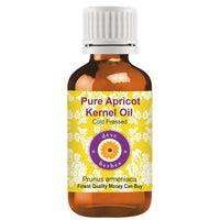 Deve Herbes Pure Apricot Kernel Oil (Prunus armeniaca) Natural Therapeutic Grade Cold Pressed 15ml