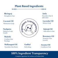 Blue Nectar Briganantadi Hair Fall control & Healthy Scalp Oil | Plant Based Non Sticky Hair Oil for Hair growth | Perfect Hair Fall Oil for Women & Men (9 Herbs, 200 ml)