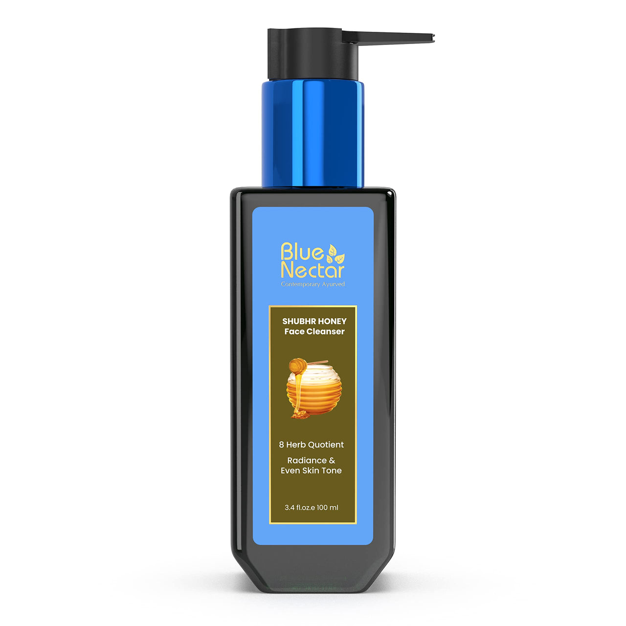 Blue Nectar Ayurvedic Tan Removal Face Wash for Glowing Skin Honey Aloe Vera Detan Face Wash for Dry Skin Oily Skin and Combination Skin 8 Herbs
