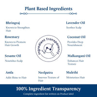 Blue Nectar Rosemary Oil for Hair Growth with Bhringraj Oil for Hair | Natural Alternate for Redensyl | Non- Sticky Ayurvedic Hair Oil with Amla Hair Oil (9 Herbs, 100ml)