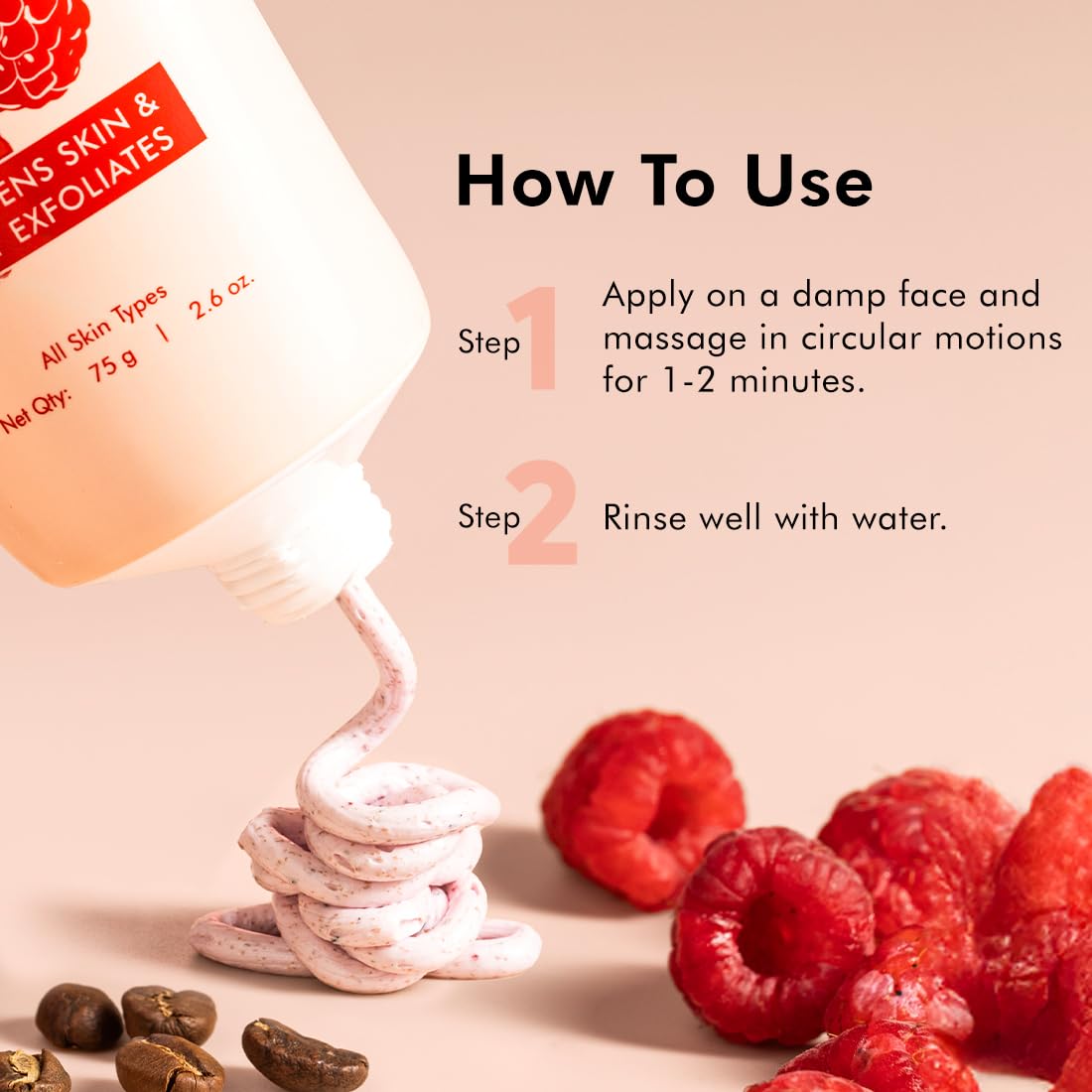 mcaffeine Berries Brightening Coffee Face Scrub For Glowing Skin | Gently Exfoliates, Smoothes & Improves Skin Tone | Removes Tan & Dead Skin | For Women & Men - Pack Of 2 - 75Gm