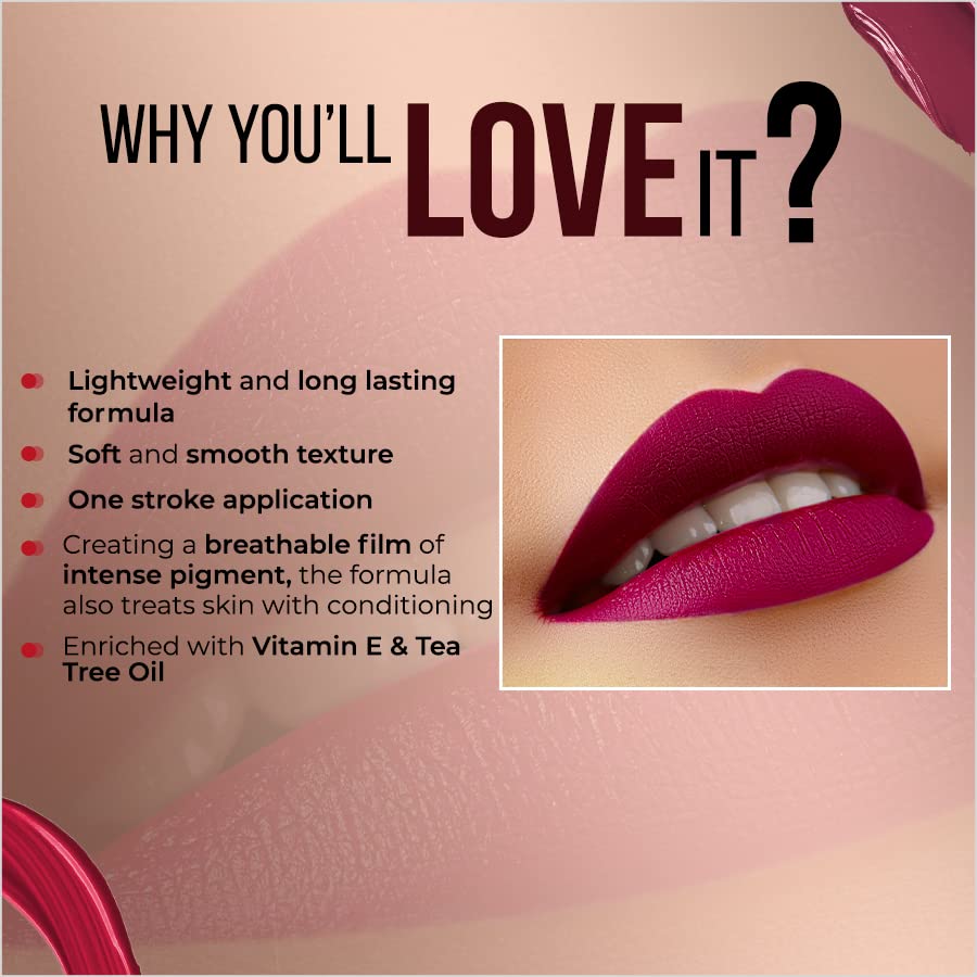 Colorbar PowerKiss Vegan Matte Lipcolor, Bitch Kiss