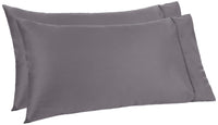 Aware 100% Organic Cotton 300 Thread Count Pillowcase Set, Dark Gray, King, 2 Pack, 40