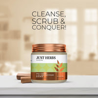 Just Herbs Ayurvedic Aglow Neem-Chandan 2 in 1 Dry Face Wash Skin Purifying Face Cleansing Powder, 100% Natural & Certified Ayurvedic, 65 GM
