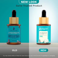 Pilgrim Korean 2% Salicylic Acid + 3% Glycolic Acid Anti Acne Serum for oily & acne prone skin | All Skin Types | Korean Skin Care | For Men & Women | 30ml