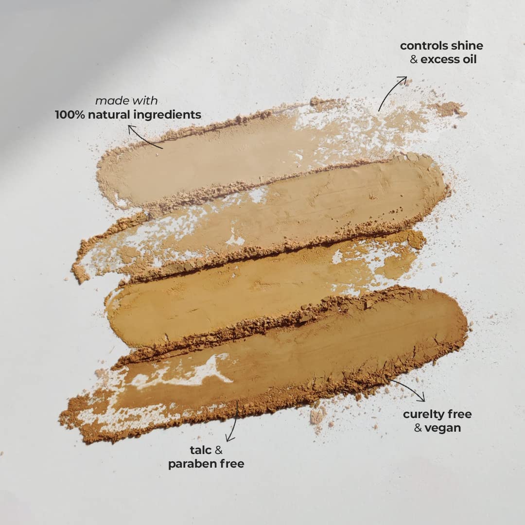Ruby's Organics Compact Setting Powder- Matte Finish Poreless with SPF for Women All Skin Types, Face Makeup, Controls Oil, Conceals & Radiant Skin, Natural, Cruelty, Vegan & Paraben Free - Shade SP4, 9g