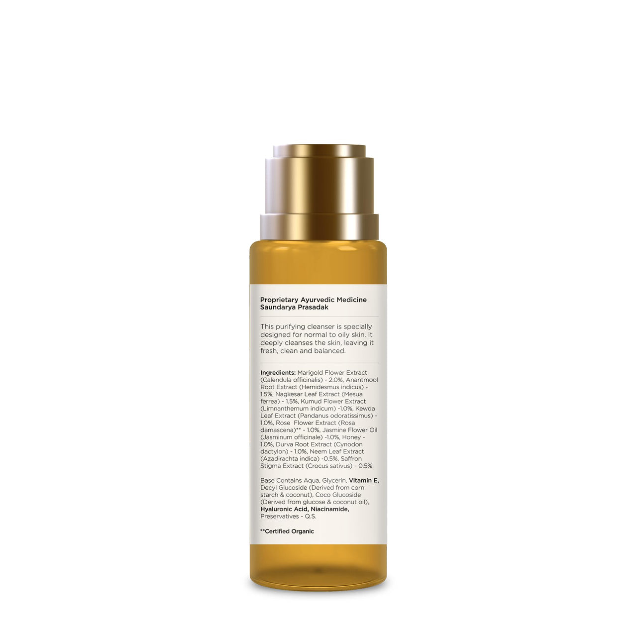 Forest Essentials Delicate Saffron & Neem Facial Cleanser with Hyaluronic Acid & Niacinamide | Designed For Acne Prone & Sensitive Skin | Gentle, Clarifying Face Wash | Sulphate & Paraben Free