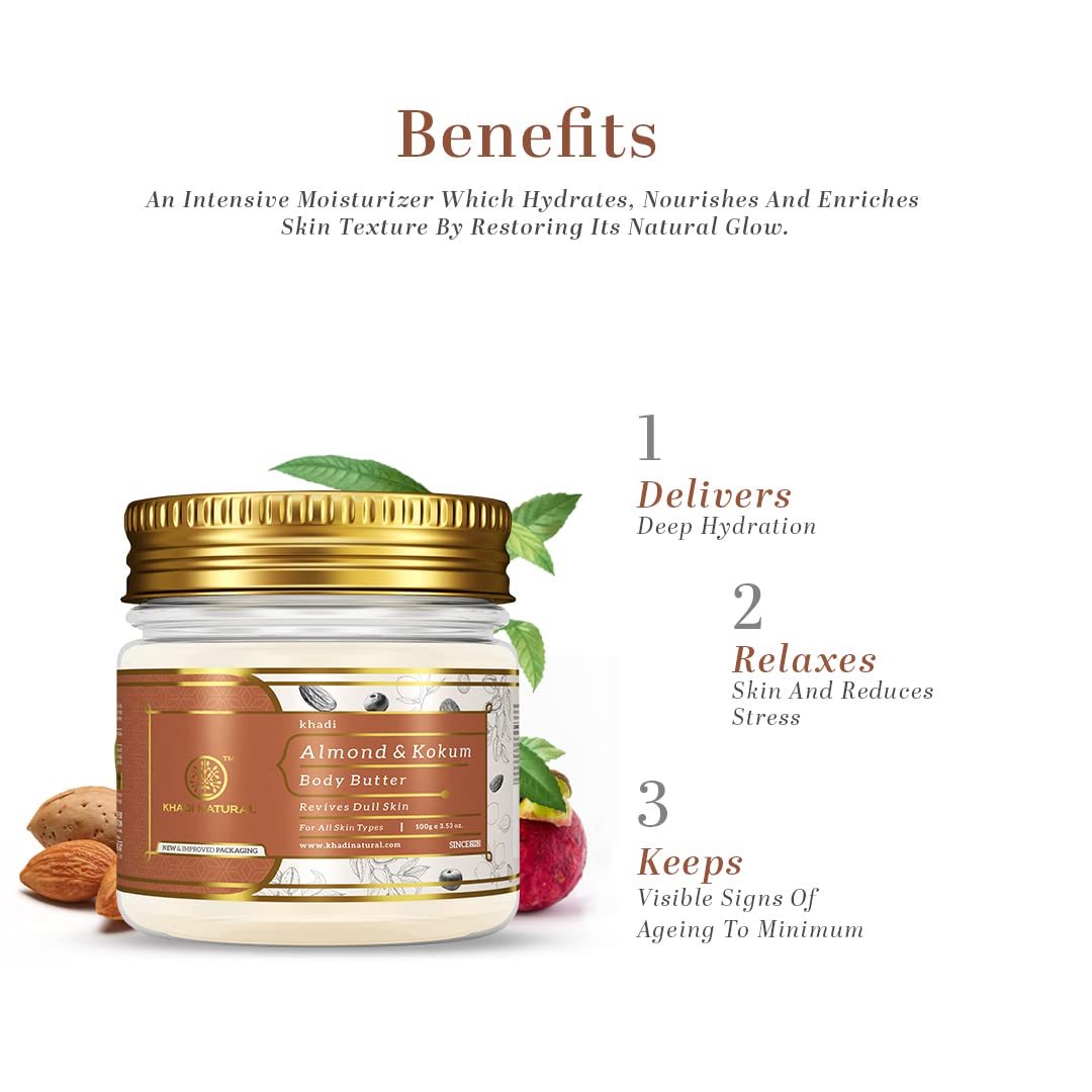 Khadi Natural Almond & Kokum Body Butter 100Gm