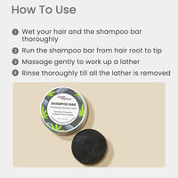 Earth Rhythm Charcoal Shampoo Bar | Clarify scalp, Strengthen Roots, Revitalise Hair | Sulphate & Paraben Free, Plastic Free, Tin Packaging - 80g