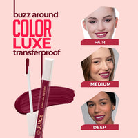 Juice Cosmetics Matte Luxe Lipstick - Vitamin E Enriched, Smudge-Free with Bio Retinol, Moisturizing Lock Technology, SPF 15, Long-Lasting (Flirty Berry - M15)