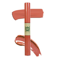 Koe Beauty Double Dip | Candy & Glaze | Sweet Classic Pink Lipstick (2ml) Plus Soft Shimmer Lip Topper (2ml) | Perfect Balance of Color & Shine