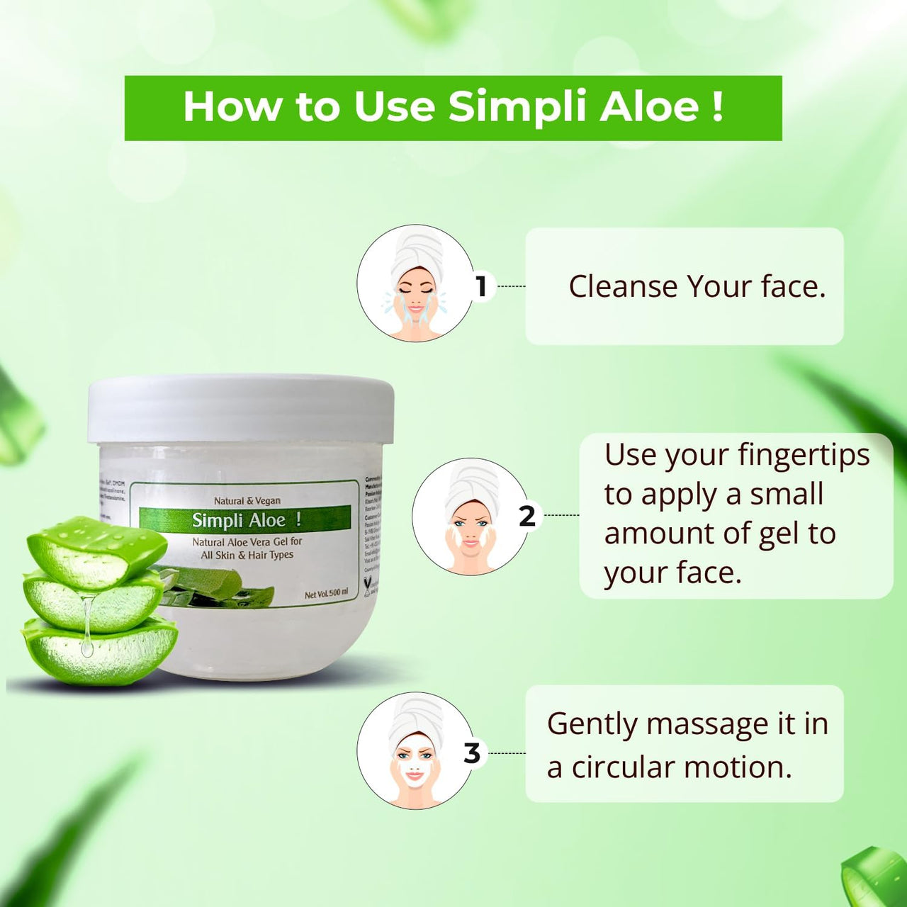 Passion Indulge Aloe Vera gel for Face | Simpli Multipurpose Natural aloe vera Gel for Skin & Hair Type | Coolant | Deep Hydration | Redness | Acne | Vegan - 500 ml