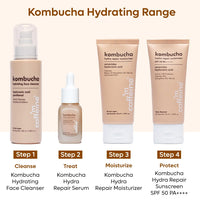 mCaffeine Kombucha Hydrating Face Cleanser with Hyaluronic Acid | Gentle Cleanser for Intense Hydration & Soft Skin | Removes Oil & Dirt | Antioxidant-rich Face Wash for Women & Men | 100ml