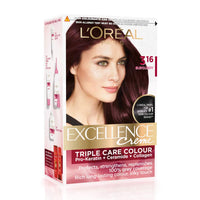 L Oréal Paris Excellence Creme Hair Color, 3.16 Burgundy, 72ml+100g & Excellence Creme Hair Color, 1 Black, 72ml+100g