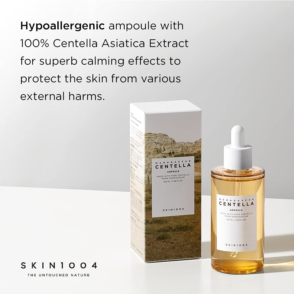 SKIN1004 Madagascar Centella Asiatica Ampoule Facial Serum 1.01 fl.oz(30ml) | 100% Centella Asiatica Extract for Soothing Sensitive and Acne-prone Skin (Ampoule 30ml)