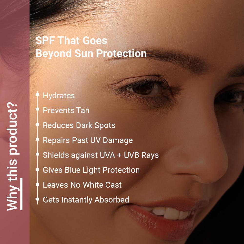 Neude SPF 45 Sunscreen 50 ml PA+++ No White Cast with Milk, Zinc Oxide and Avocado Oil, Broad-Spectrum Daily Moisturizer for Men and Women Blue Light Protection Repairing Paraben-Free