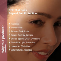 Neude SPF 45 Sunscreen 50 ml PA+++ No White Cast with Milk, Zinc Oxide and Avocado Oil, Broad-Spectrum Daily Moisturizer for Men and Women Blue Light Protection Repairing Paraben-Free