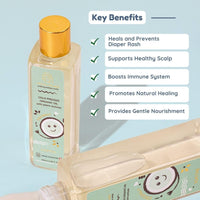 Little Rituals Coconut Baby Massage Oil for New Born - Certified Organic, Wood Cold-Pressed Baby Oil for Body, Skin & Hair, Prevents Diaper Rash, Pediatrician Approved, Mild, Gentle & Safe - 100 ML