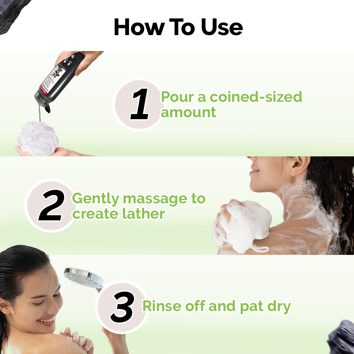Mamaearth Charcoal Moisturizing Body Wash with Activated Charcoal & Energizing Mint Scent for Skin Detoxification- 275ml | Deeply Cleanses | Intensely Moisturizes | Long-Lasting Fragrance | All Skin Types (Pack of 3)