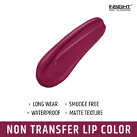 INSIGHT Cosmetics Liner Express Eye Pen, Black(Matte), 1.5g (Black) & Insight Non Transfer Lip Color, Matte Finish, 4ml (19 Dive)