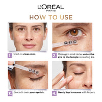 L'Oreal Paris Revitalift Hyaluronic Acid Eye Serum, 20ml, 1.5% Hyaluronic Acid and 1% Caffeine, Lightweight Texture, Non-Sticky, Reduce Fine Lines Under Eyes (Pack of 2)