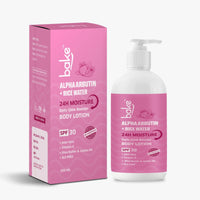 BAKE Alpha Arbutin Rice Water Body Lotion SPF 30 PA+++ for Pigmented & Tanned Skin | For Uneven Skin Tone, Tan Removal & Pigmentation | For Women & Men | 200ml