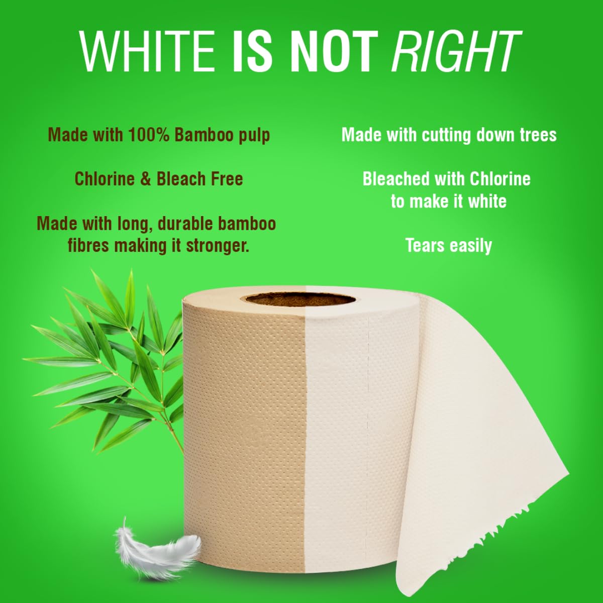 Beco Bamboo Soft Facial Tissue Papers- 100 Pulls (Pack of 6), 600 Pulls - 2 ply,100% Natural and Eco