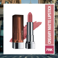 Maybelline New York Color Sensational Creamy Matte, 630 Flaming Fuchsia, 3.9g with FREE Color Sensational Creamy Matte 507 Almond Pink
